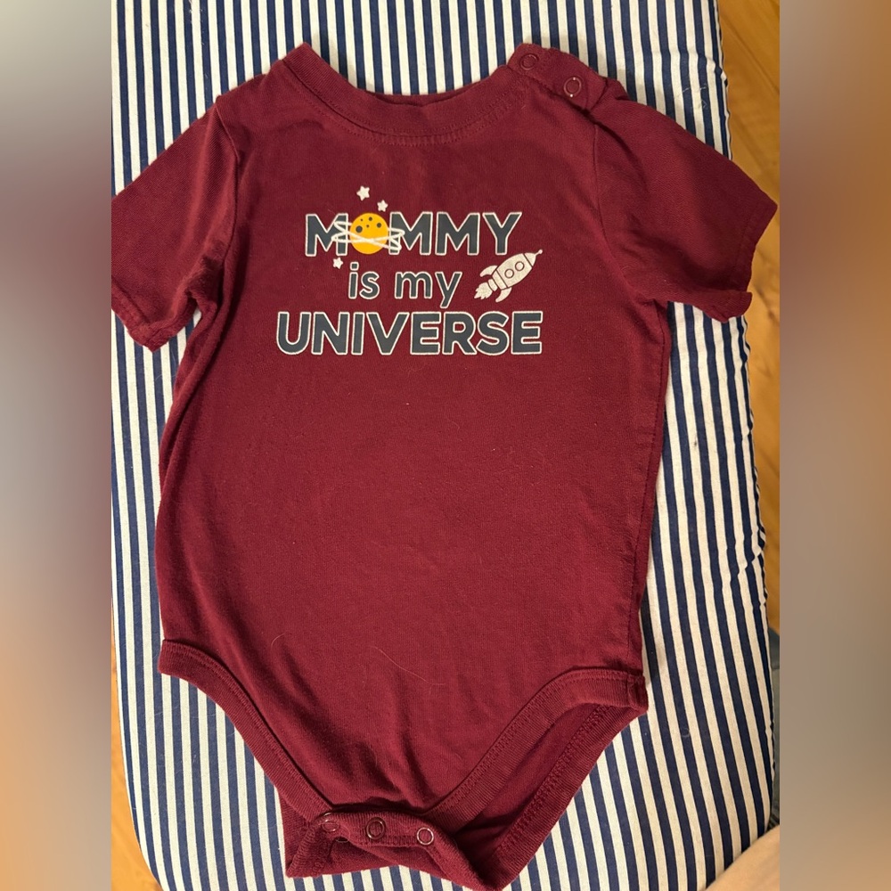 Garanimals Onesie Burgundy 'Mommy is My Universe'